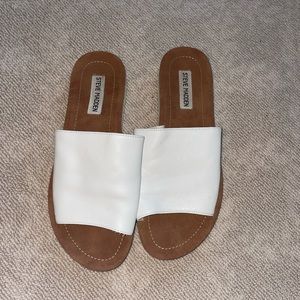 White Steve Madden sandals
